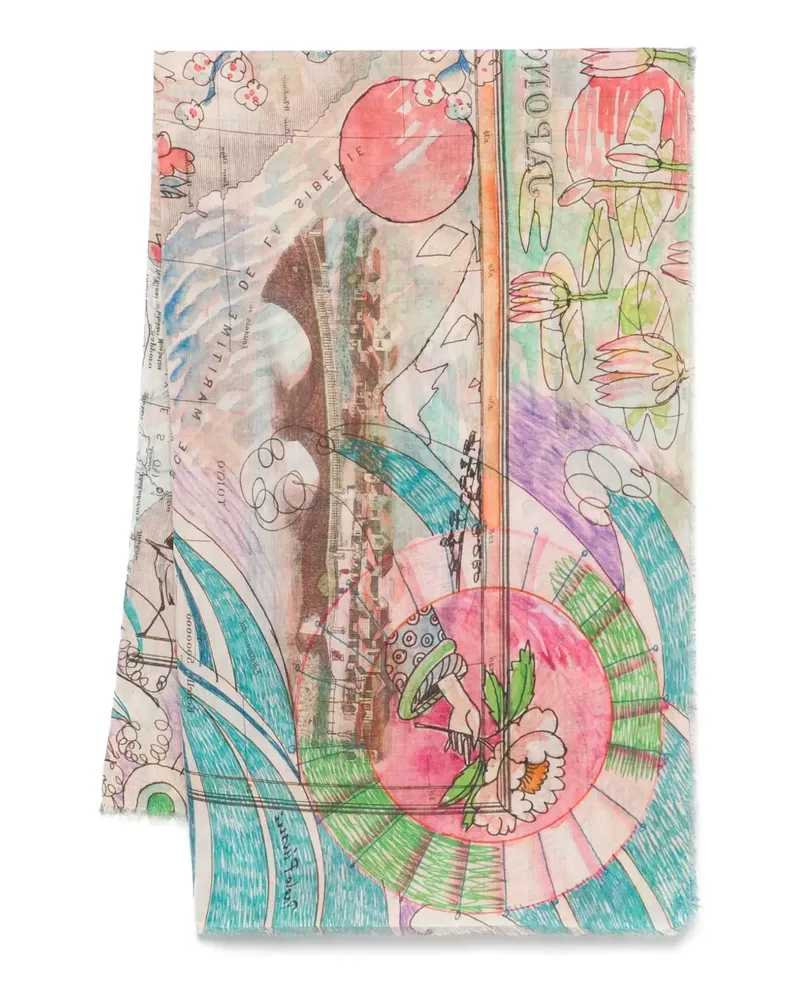 Faliero Sarti Japan Schal - Rosa Rosa