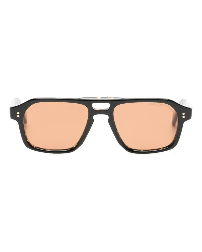 Cutler and Gross Eckige Sonnenbrille in Schildpattoptik - Braun Braun