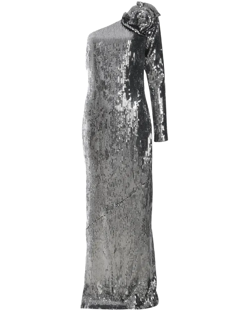 Roland Mouret Abendkleid mit Pailletten - Silber Silber