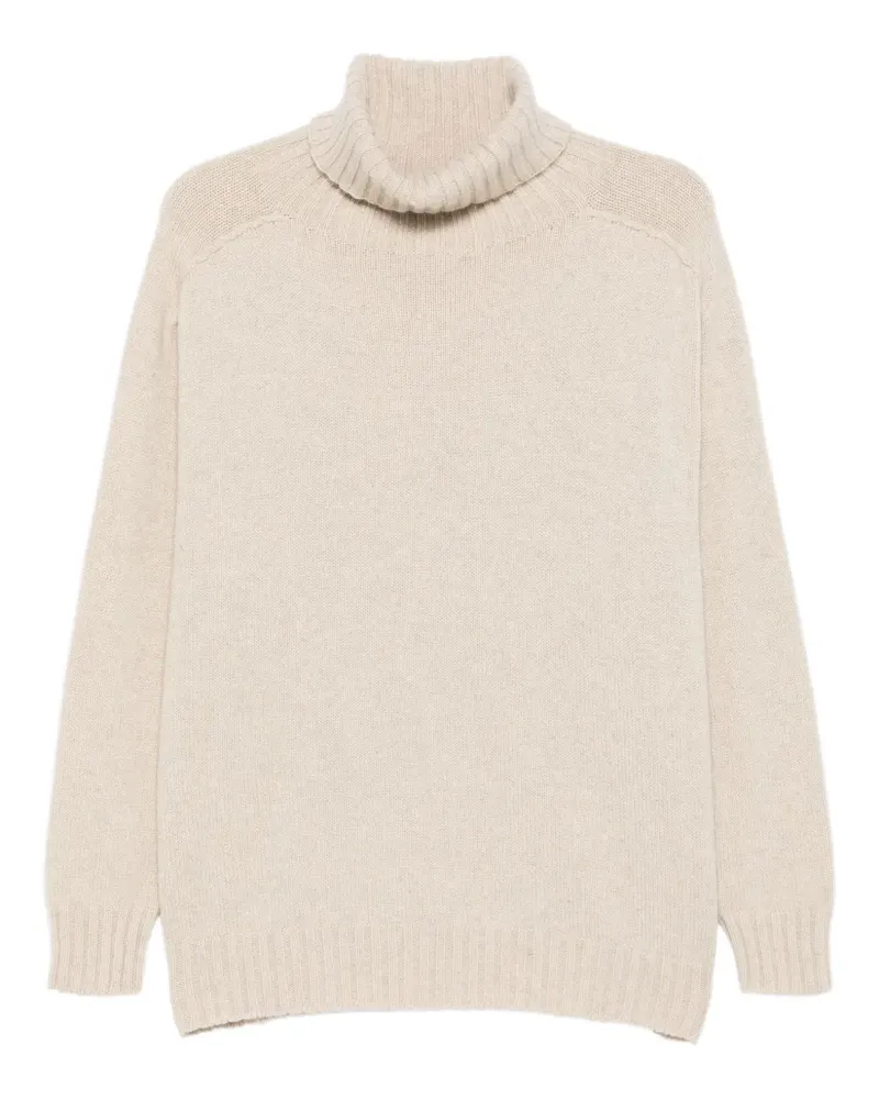 Eric Bompard V-Ausschnitt-Pullover mit Raglanärmeln - Nude Nude
