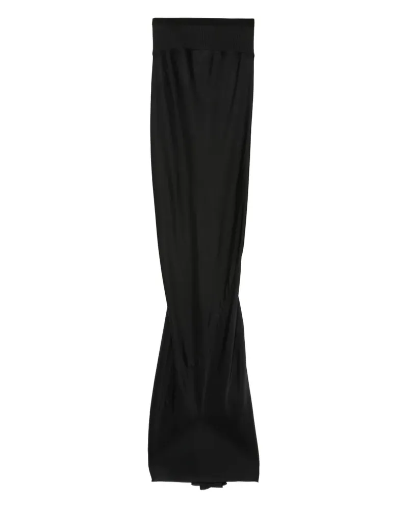 Rick Owens Drapierter Rock mit Rippung - Schwarz Schwarz