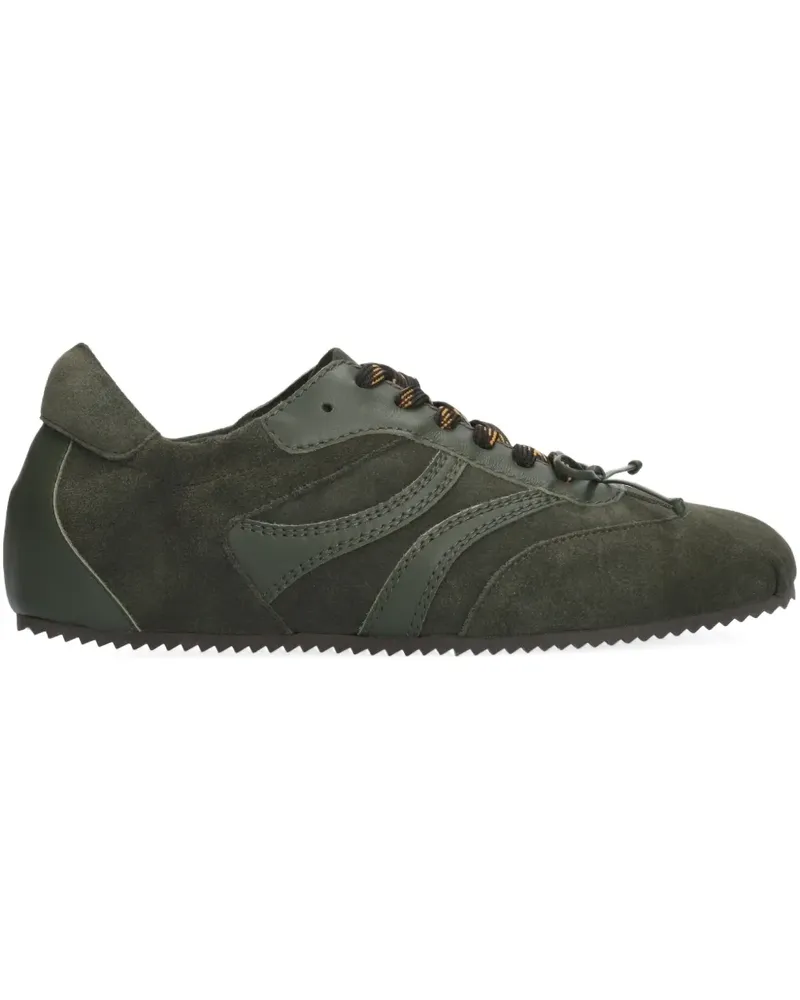 Bibi Lou suede-panelled sneakers - Grün Grün