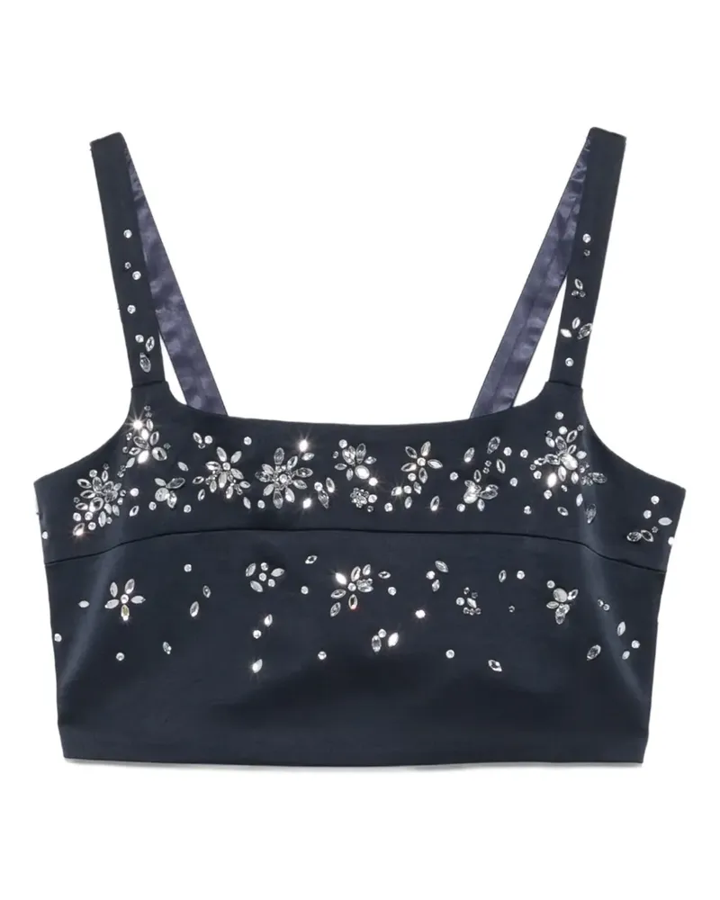 Maje crystal-embellished cropped top - Blau Blau