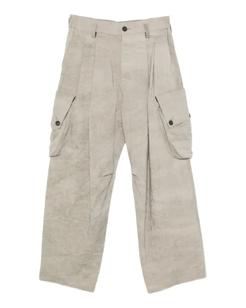 Ziggy Chen cargo-pockets drop-crotch trousers - Grün Grün