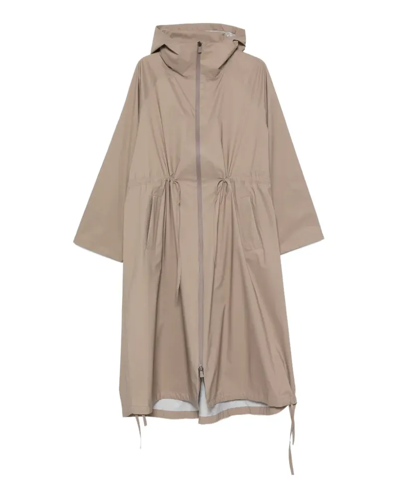 Herno drawstring-waist hooded coat - Nude Nude