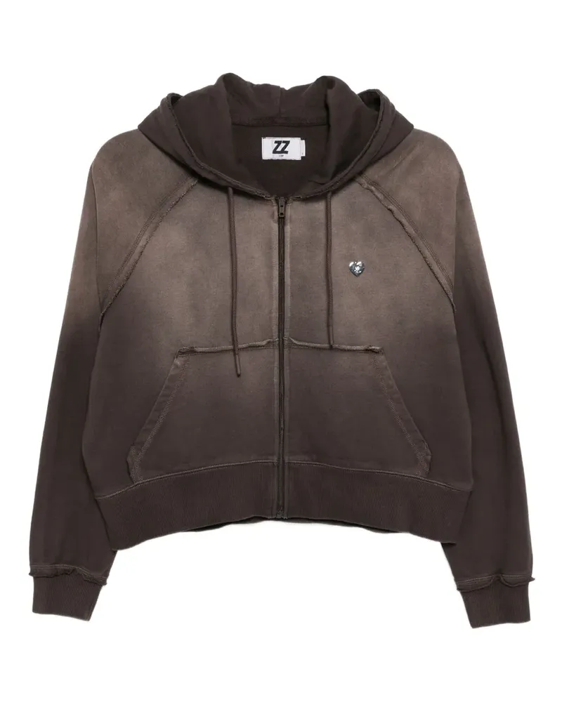 Izzue Hoodie mit Logo-Schild - Braun Braun