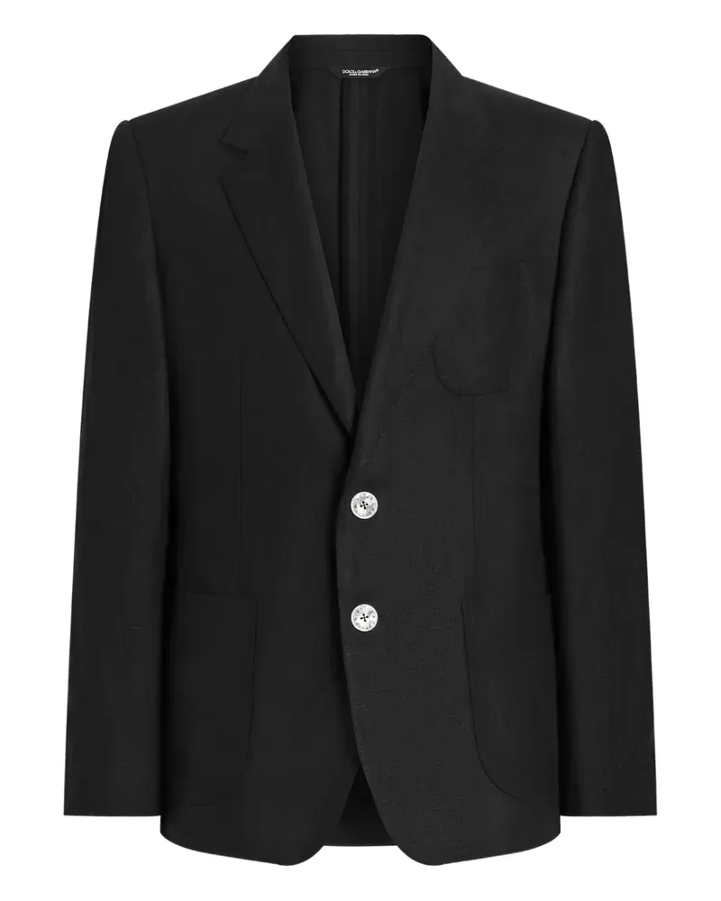 Dolce & Gabbana Einreihiges Sakko - Schwarz Schwarz