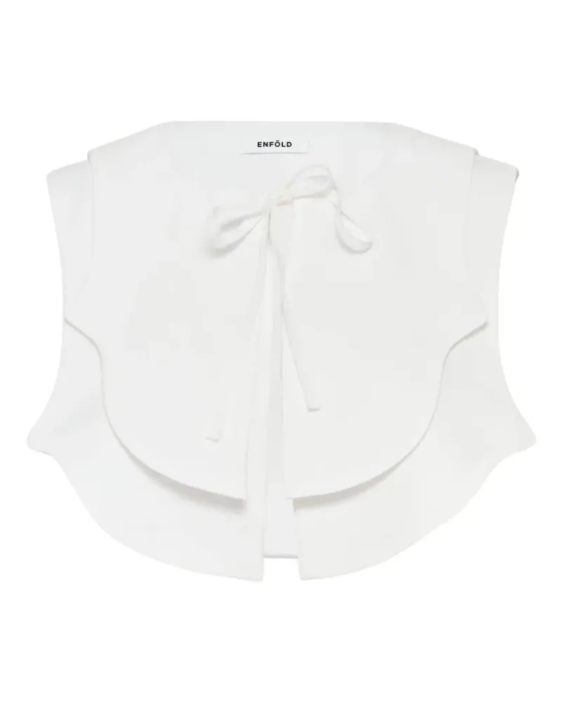 ENFÖLD Top mit Knoten - Weiß Weiß