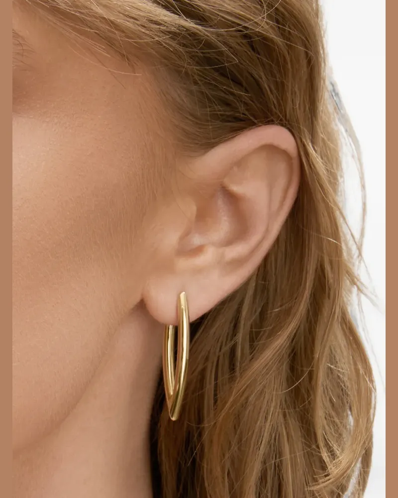 Jennifer Fisher Marquise small hoop earrings - Gold Gold