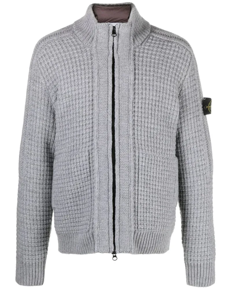 Stone Island Gefütterte Jacke mit Kompass-Patch Grau