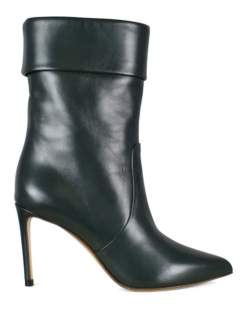Francesco Russo pointed-toe leather boots - Grün Grün