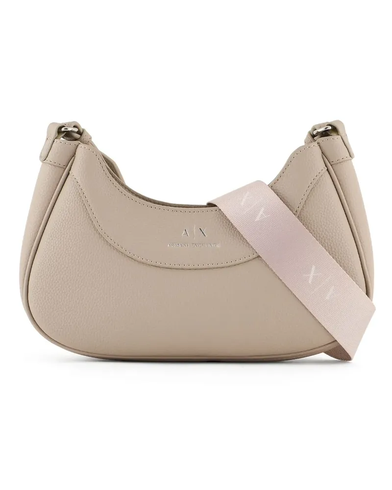 Armani Exchange Schultertasche mit Logo-Stempel - Nude Nude