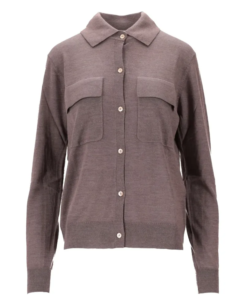 P.A.R.O.S.H. P.A.R.O H. Cardigan mit Tasche - Braun Braun