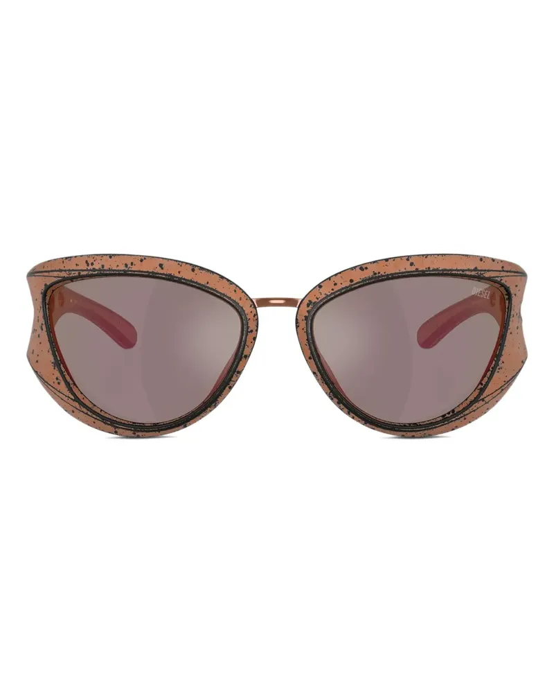 Diesel Sonnenbrille im Butterfly-Design - Nude Nude