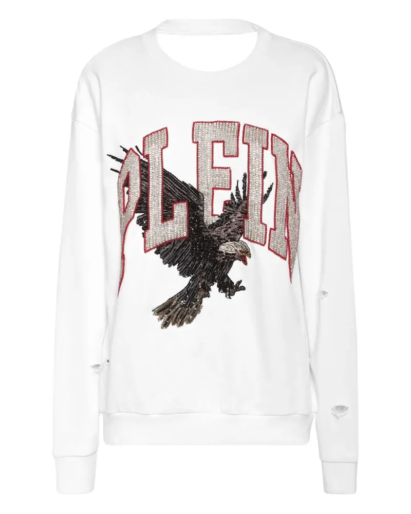 Philipp Plein Sweatshirt mit offenem Rücken - Weiß Weiß