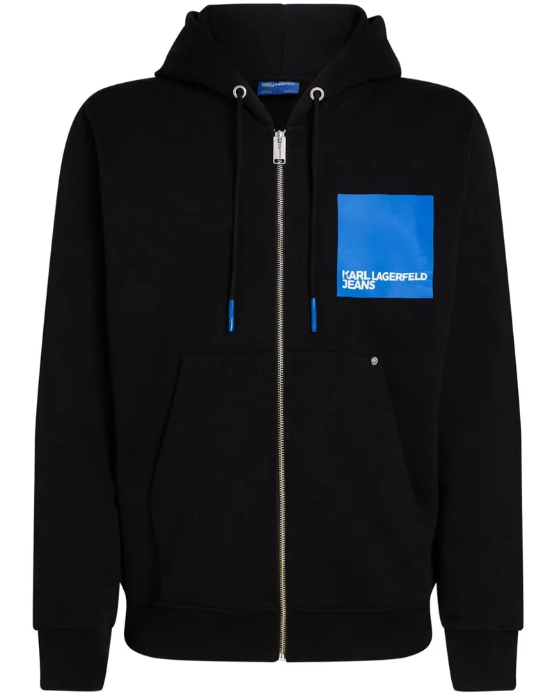 Karl Lagerfeld Hoodie mit Logo-Print Schwarz