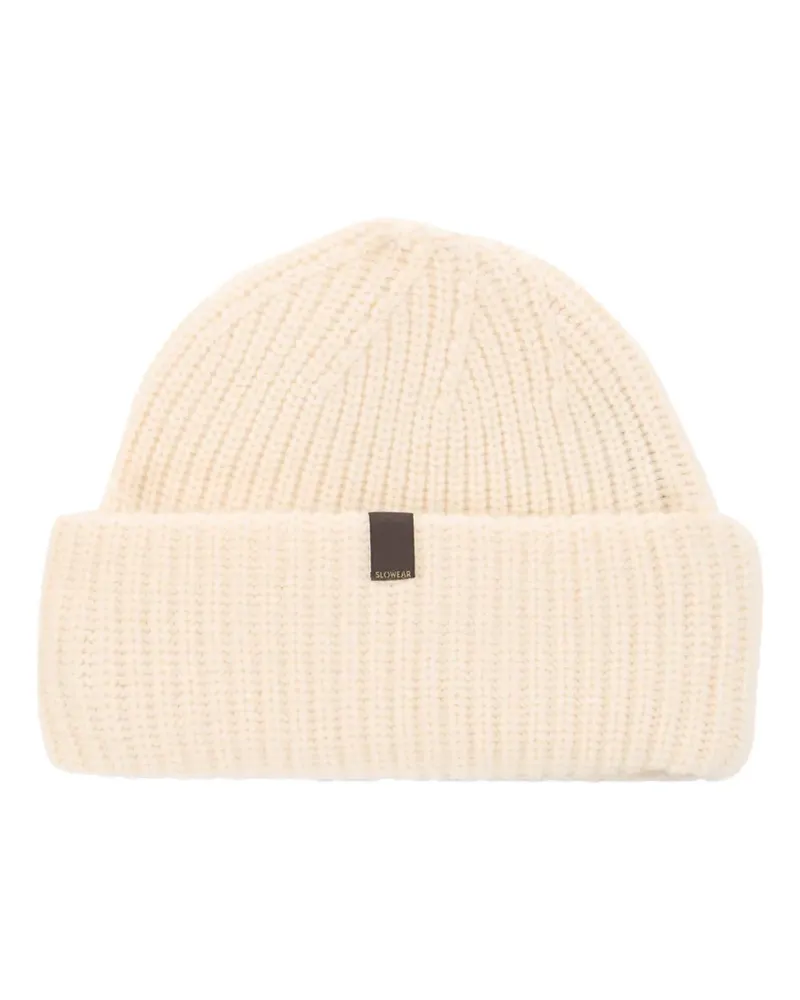 Slowear Gerippte Beanie - Nude Nude