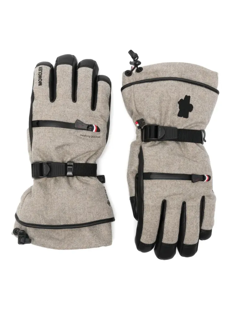 Moncler Handschuhe mit Schnallenriemen - Grau Grau