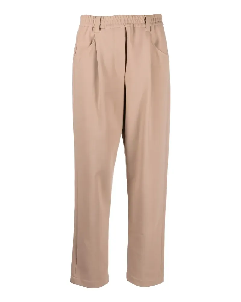 Brunello Cucinelli pleated elasticated-waist trousers - Nude Nude