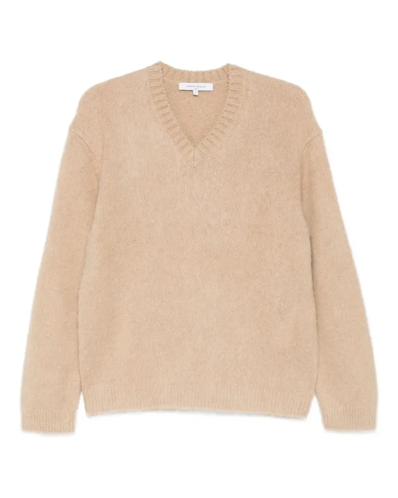 Kitsuné Pullover mit V-Ausschnitt - Nude Nude