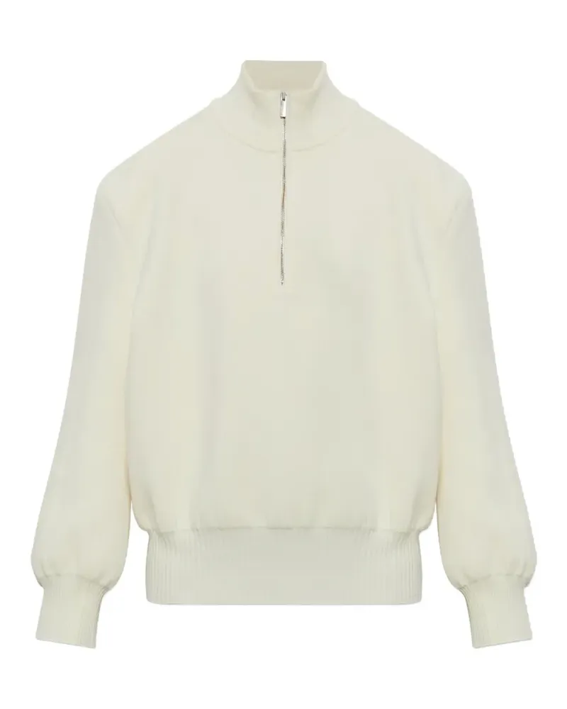 Issey Miyake quarter-zip turtleneck sweater - Nude Nude