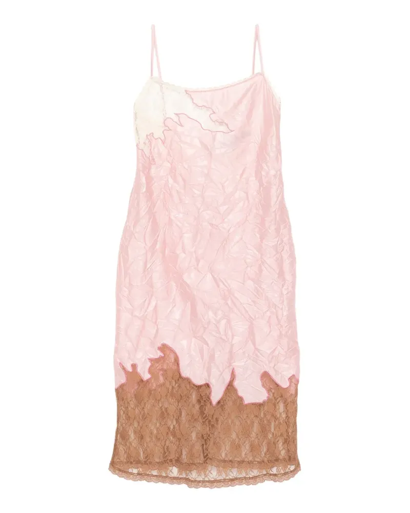 Andersson Bell Midikleid mit Spitzenstickerei - Rosa Rosa