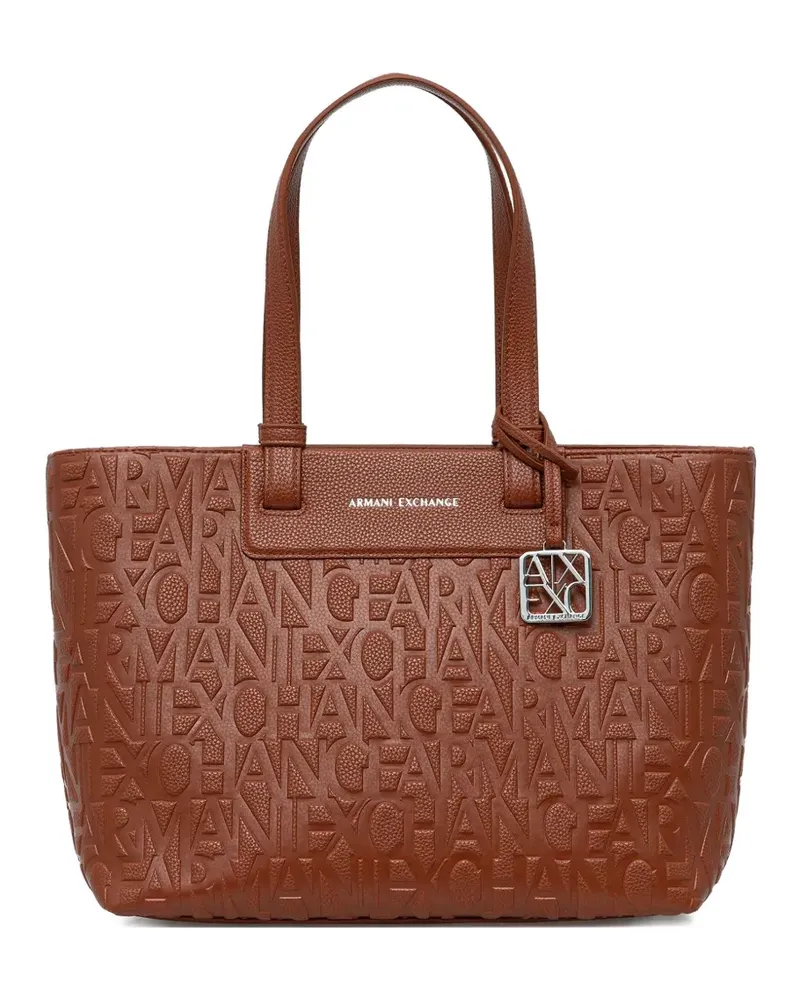 Armani Exchange Shopper mit Logo-Prägung - Braun Braun