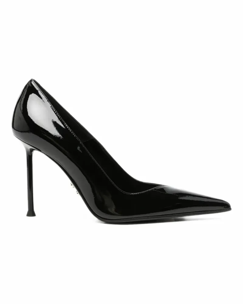 Sergio Levantesi Pop Pumps aus Lackleder mit spitzer Kappe - Schwarz Schwarz