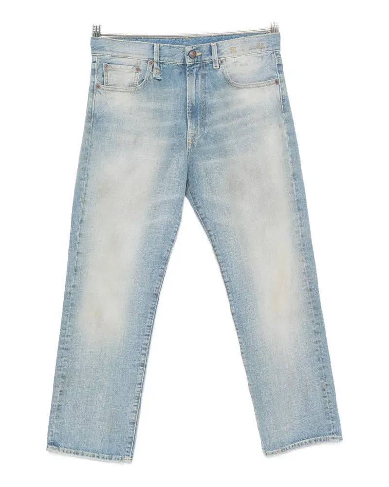 R13 faded logo-embroidered jeans - Blau Blau