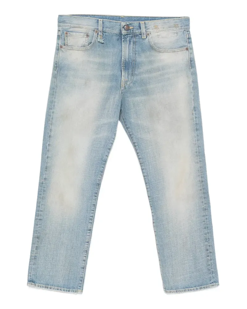 R13 faded logo-embroidered jeans - Blau Blau