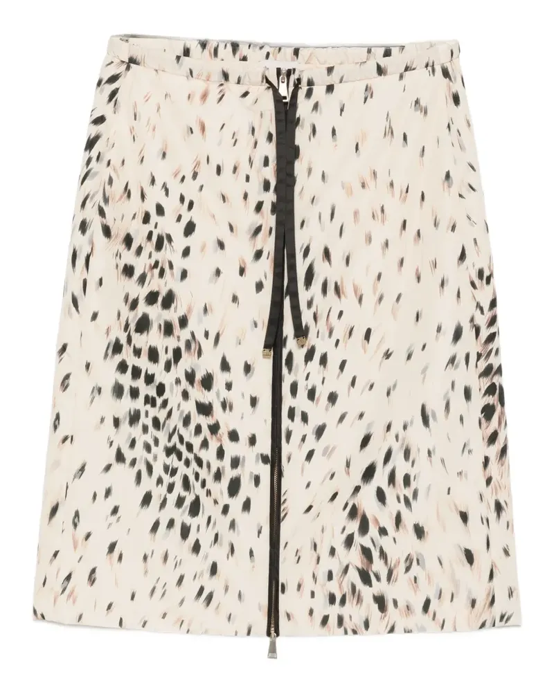 Moncler Rock mit Leopardenprint und Frontreißverschluss - Nude Nude
