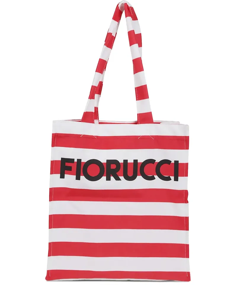 Fiorucci Gestreifter Shopper - Rot Rot