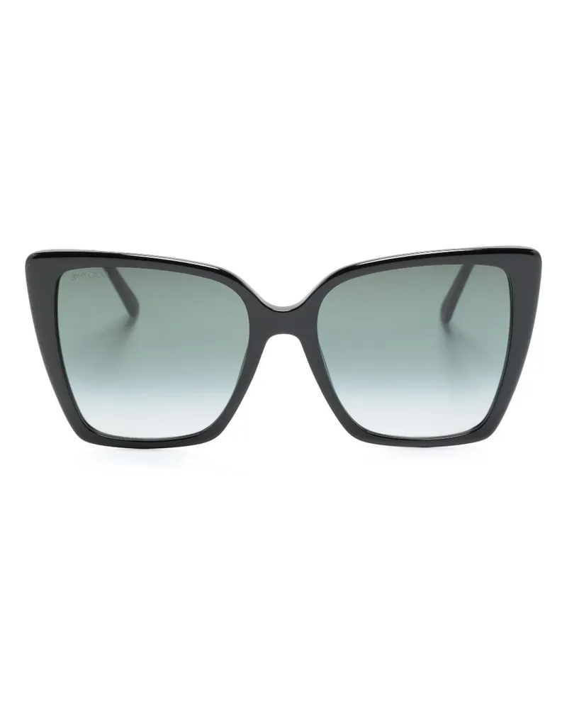 Jimmy Choo Sonnenbrille mit Oversized-Gestell - Schwarz Schwarz