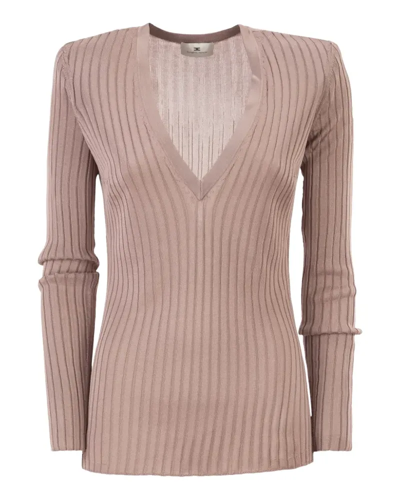 Elisabetta Franchi V-neck T-shirt - Rosa Rosa