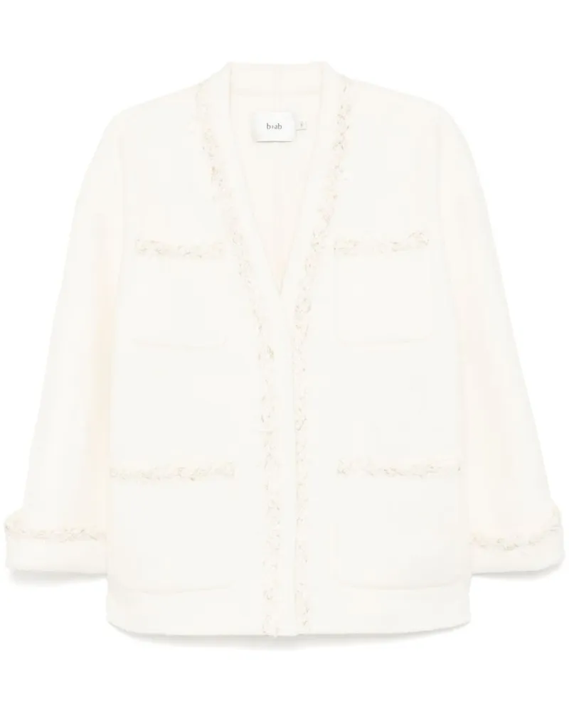 b+ab Jacke mit verziertem Saum - Weiß Weiß
