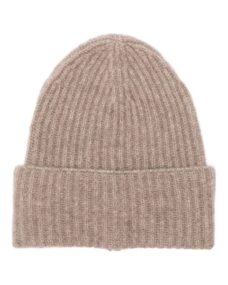 Roberto Collina ribbed beanie - Nude Nude