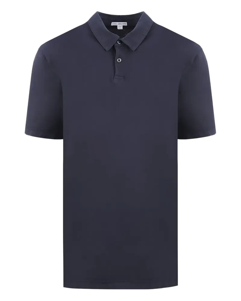 James Perse Poloshirt mit Knopfleiste - Blau Blau