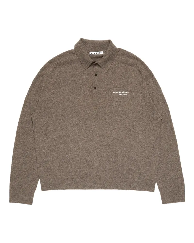 Acne Studios wool knit polo - Braun Braun