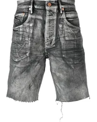 PURPLE BRAND Jeans-Shorts mit Schimmeroptik Schwarz