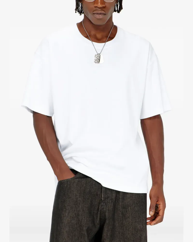 Diesel T-Shirt mit Logo-Stickerei - Weiß Weiß