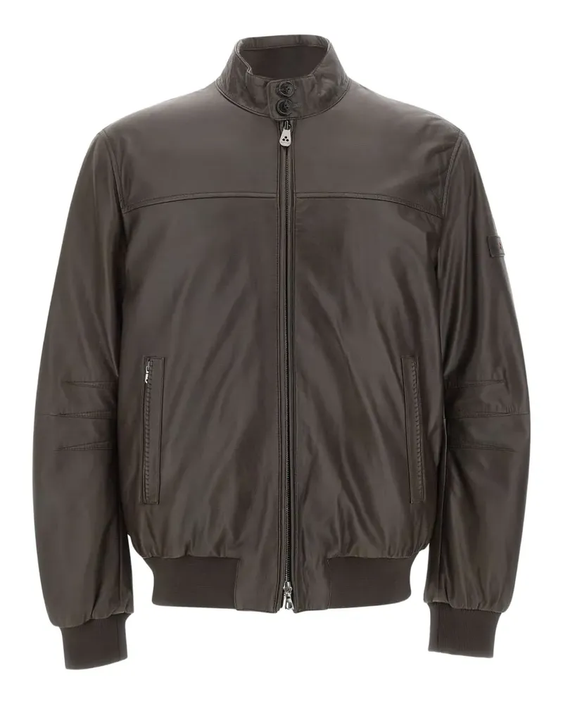 Peuterey Fionia Le TT leather bomber jacket - Braun Braun