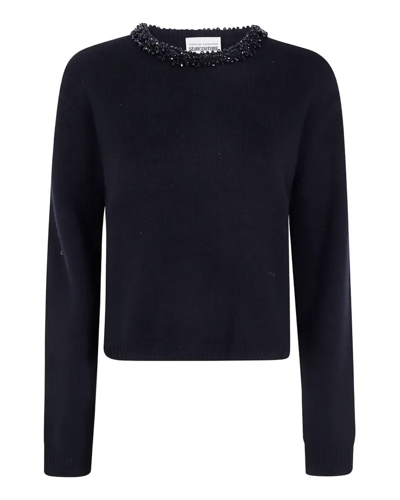 Semicouture Denny bead-embellished sweater - Schwarz Schwarz