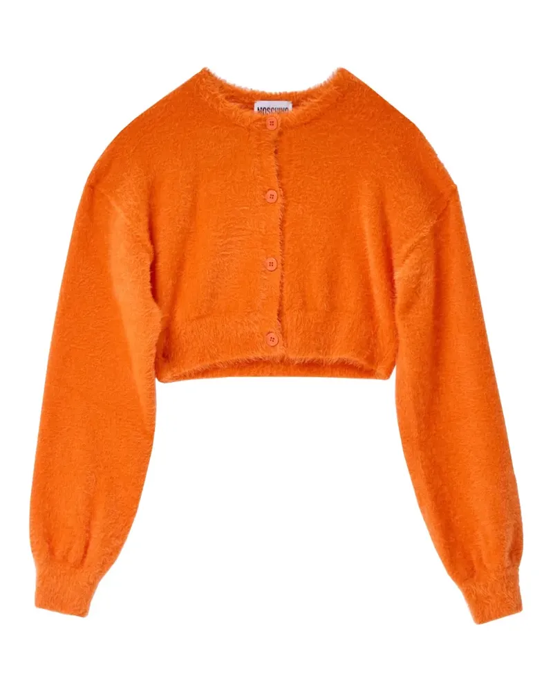 Moschino Nuvola Cardigan mit Logo-Intarsie - Orange Orange