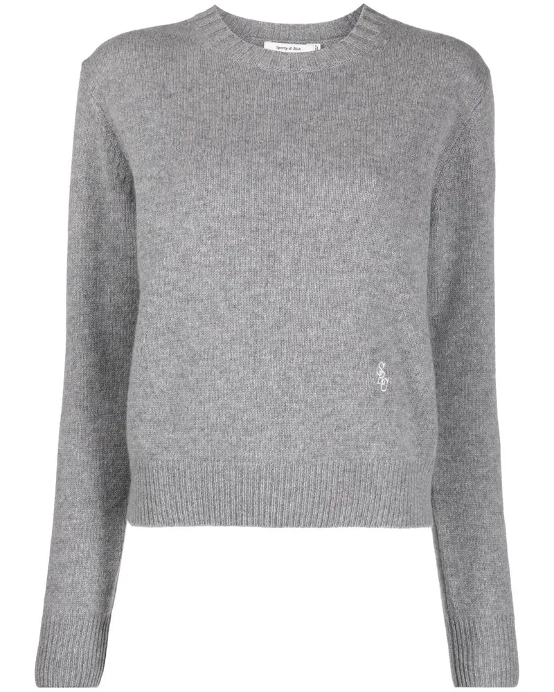 SPORTY & RICH Gestrickter Pullover - Grau Grau