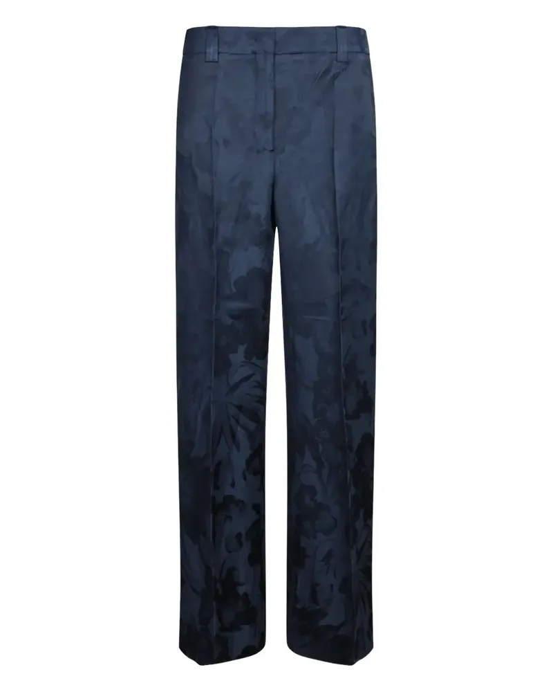 Incotex Hose mit Blumen-Print - Blau Blau