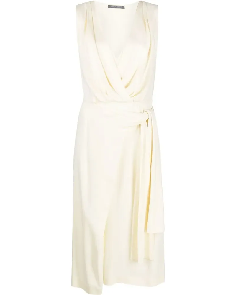 Alberta Ferretti Midikleid in Wickeloptik - Nude Nude