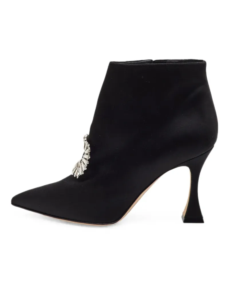 Manolo Blahnik Cantita crystal-embellished ankle boots - Schwarz Schwarz