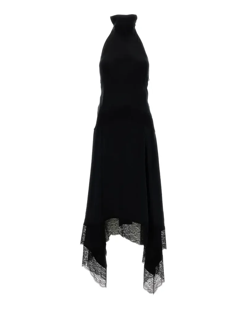 ANDAMANE Neckholder-Kleid mit Spitzenborten - Schwarz Schwarz
