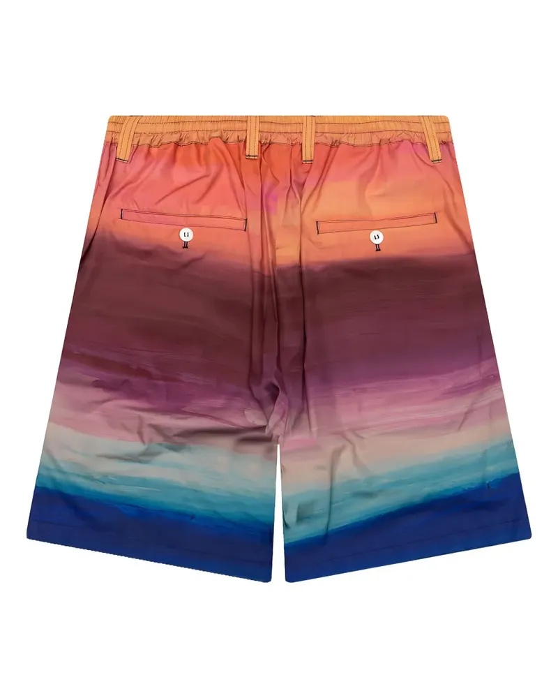 Marni Shorts mit Sonnenuntergang-Print - Rot Rot