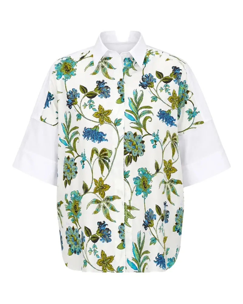 Fay floral-print short-sleeve shirt - Weiß Weiß